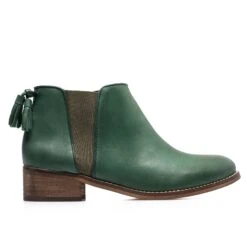 CHELSEA JEANS - Bottines Pour Femme Avec Pompons VERT