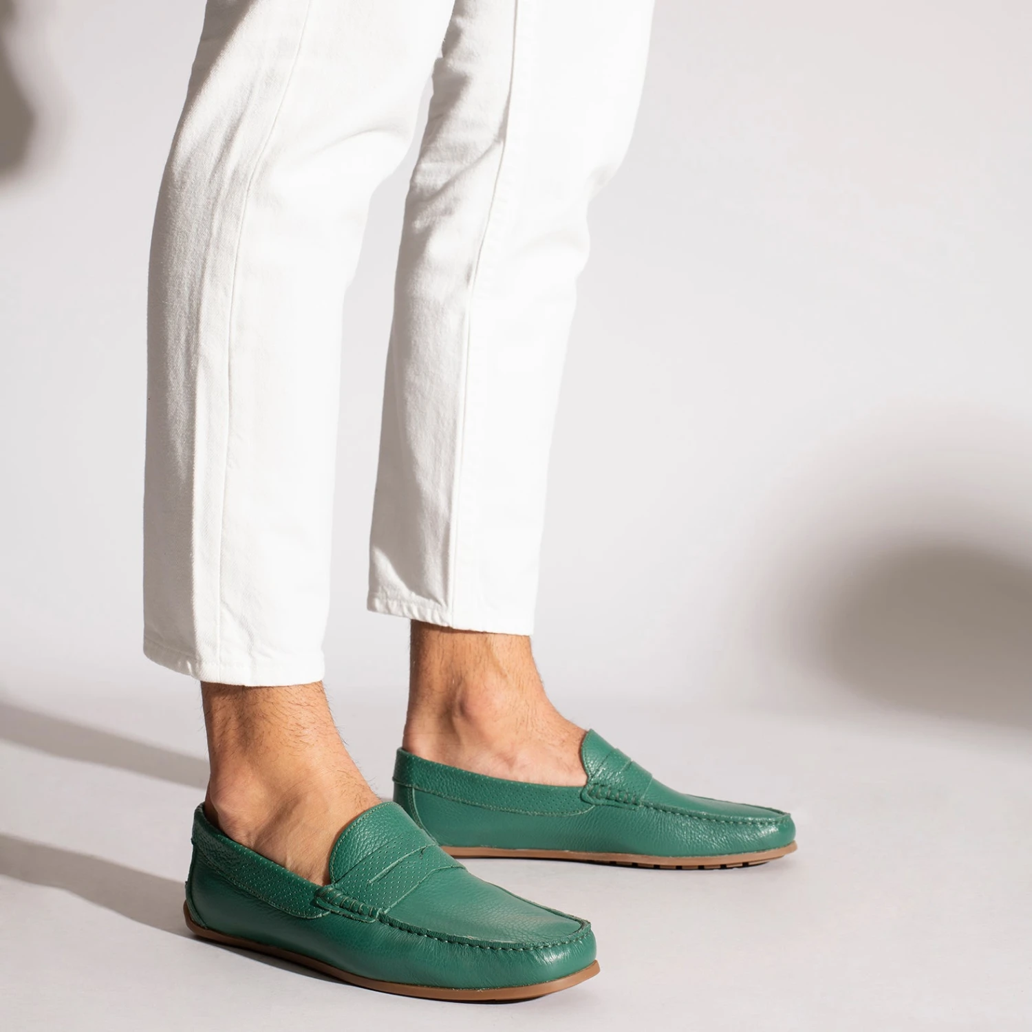 MOCASSIN - Mocassin En Cuir Décontracté Pour Homme VERT – Image 7