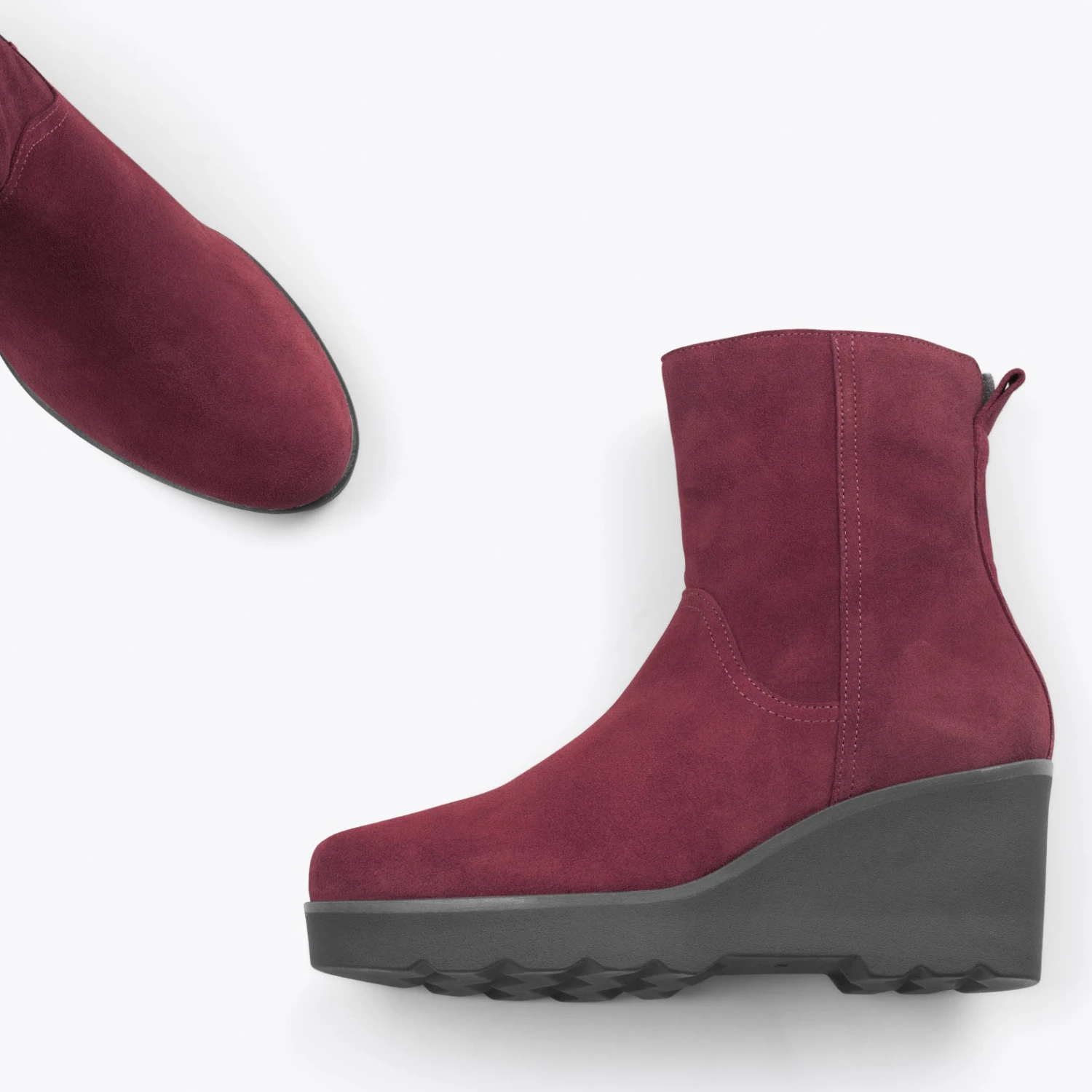 JEANS – Bottines Mi-mollet Avec Plateforme VIN – Image 5