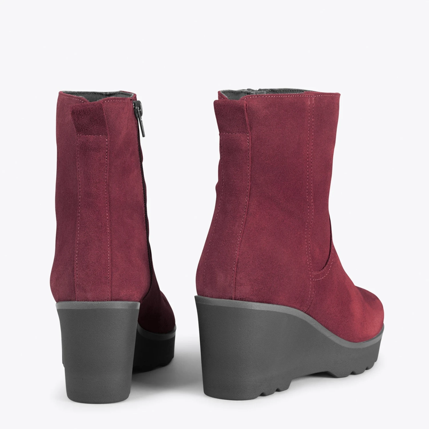 JEANS – Bottines Mi-mollet Avec Plateforme VIN – Image 3