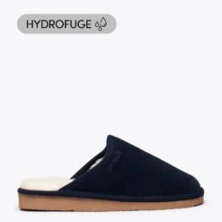 DREAM HOME- Pantoufle BLEU MARINE Avec Laine