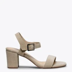 CASUAL - Sandales Pour Femme TAUPE à Talon