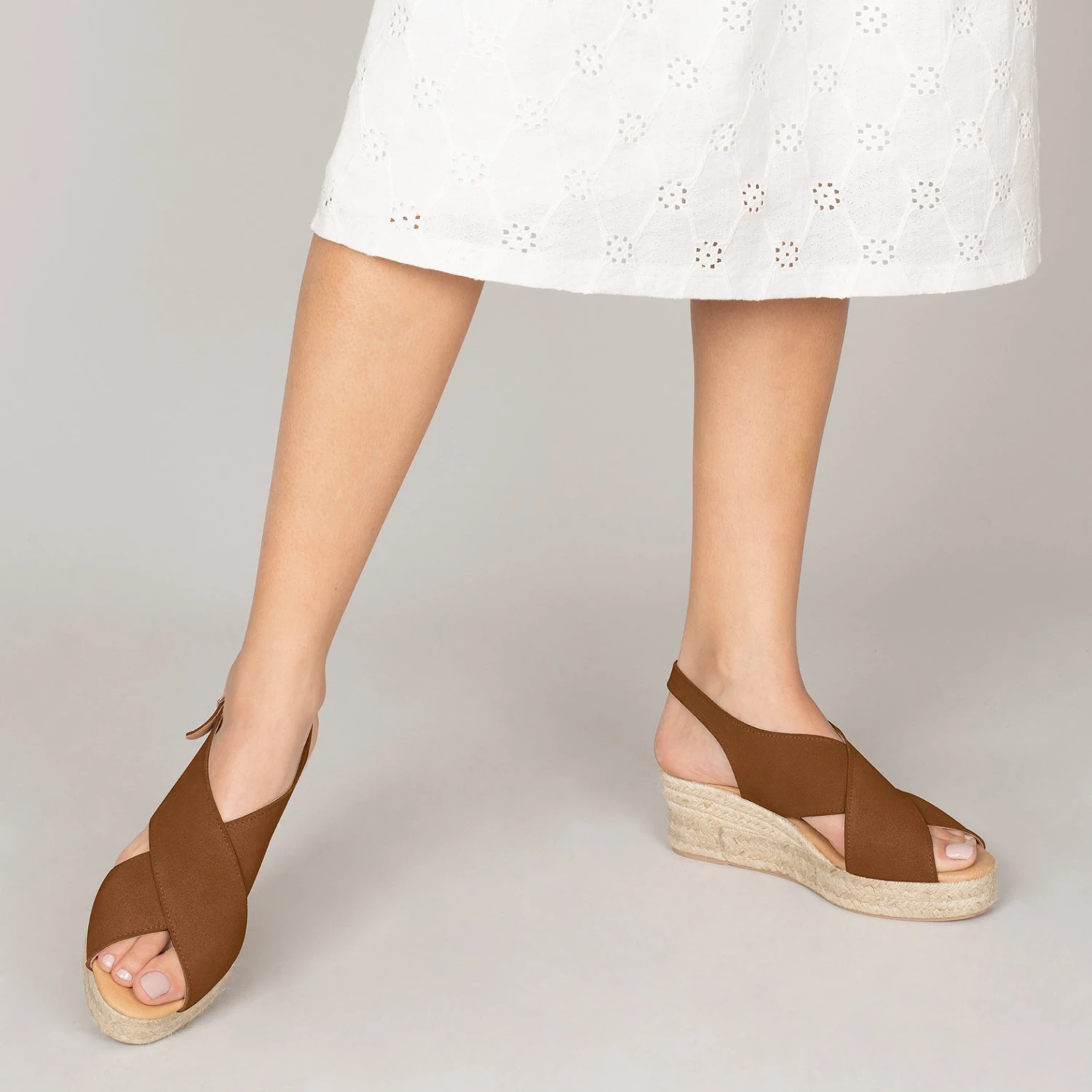 LAGOS - Espadrilles à Brides Croisées MARRON – Image 6