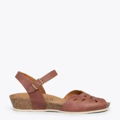 ALOE – Sandales Compensées Bio CAMEL