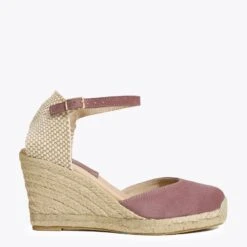 PROMENADE - ESPADRILLE À TALON COMPENSÉ ROSE