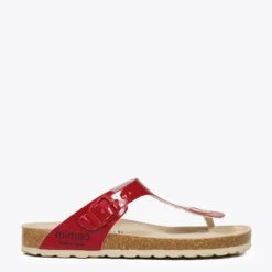 BLOG - Sandale Plate BIO Entre-doigt ROUGE