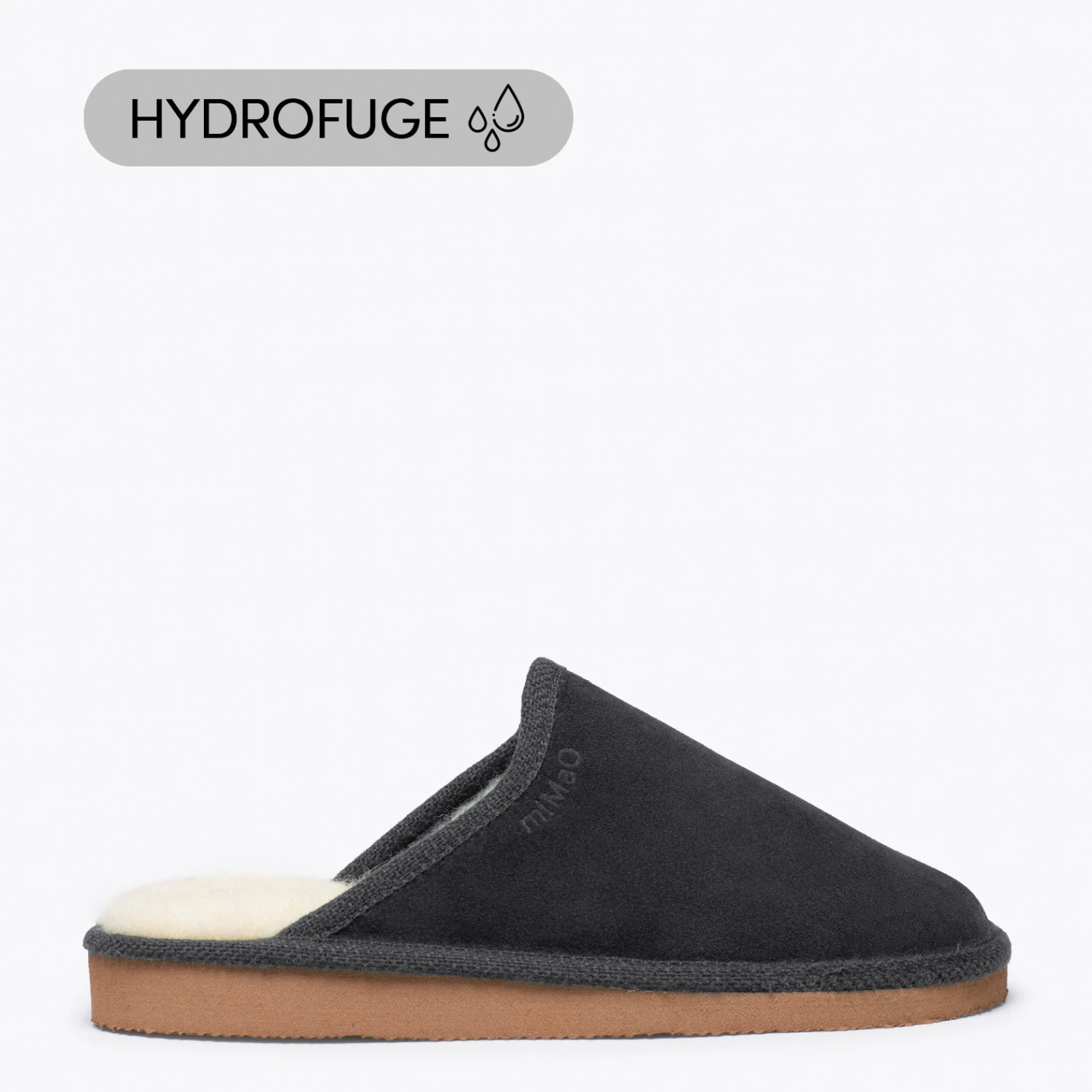 DREAM HOME- Pantoufle GRIS Avec Laine