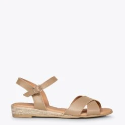 CIES - Espadrilles à Brides Croisées CAMEL