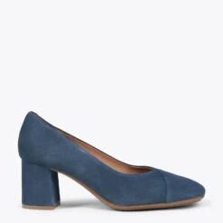 EMMA – Chaussures à Talon à Bout Carré BLEU