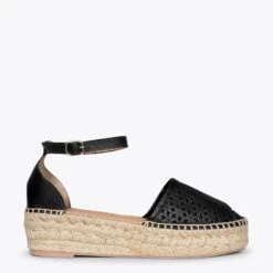 ALHAMBRA - Espadrilles à Plateforme NOIR