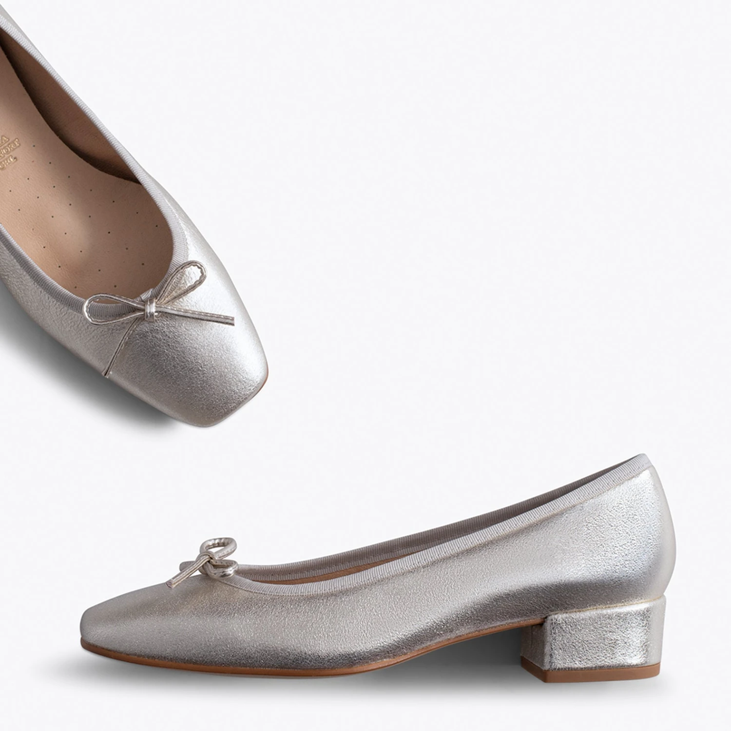 OPERA - Ballerines Pour Femmes Avec Talon ARGENTÉ – Image 2