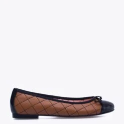 BALLERINE LACET â Ballerine CAMEL Avec Broderie Losange