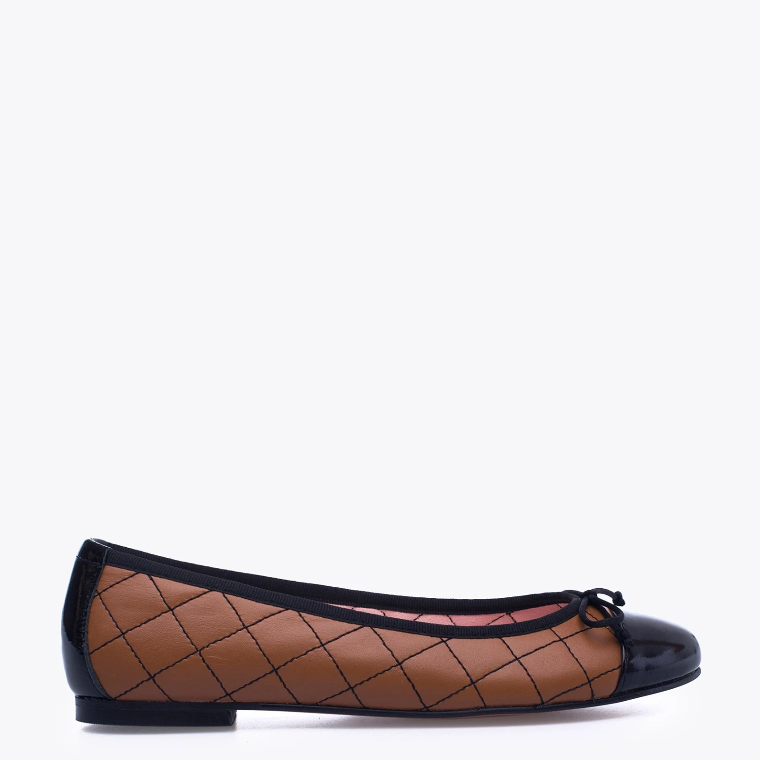 BALLERINE LACET – Ballerine CAMEL Avec Broderie Losange